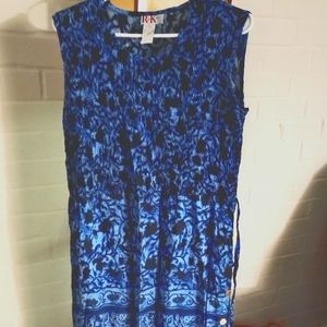 Smocked Blue Floral Dress